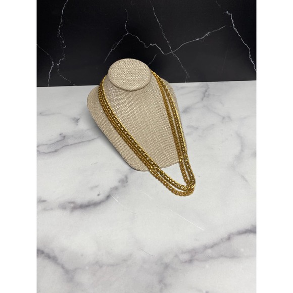 Vintage 9-strand goldtone necklace 37” at longest - Picture 3 of 3